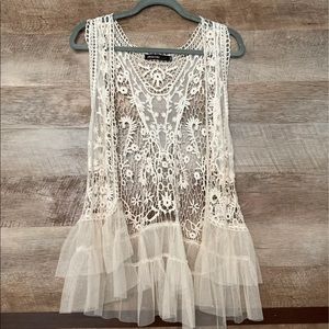 BoHo lace vest M/L